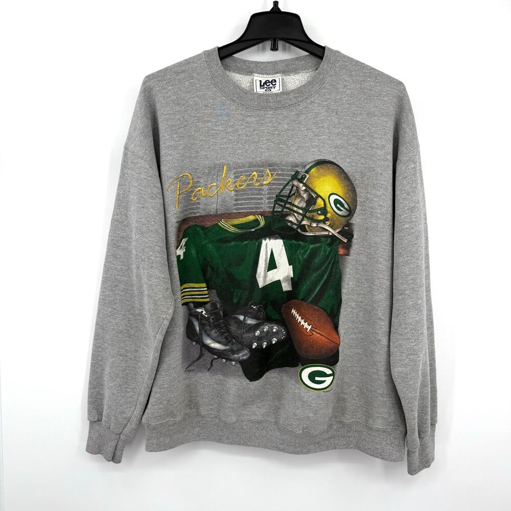 Lee Sport Green Bay Packers Favre Graphic Sweatshirt Men’s Size XL Vintage 1998